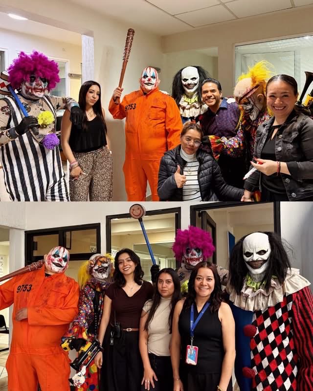 UNIVDEP's tweet photo. ¡Los administrativos de UBS también vivieron el terror y la adrenalina! 🎃

Nuestra comunidad administrativa recibió la visita de los personajes del Festival del Terror de Six Flags y vivieron momentos llenos de emoción. 🕸️

#UNIVDEP #UBS #FestivalDelTerror #SixFlags #Terror https://t.co/yUAzLTsLTS