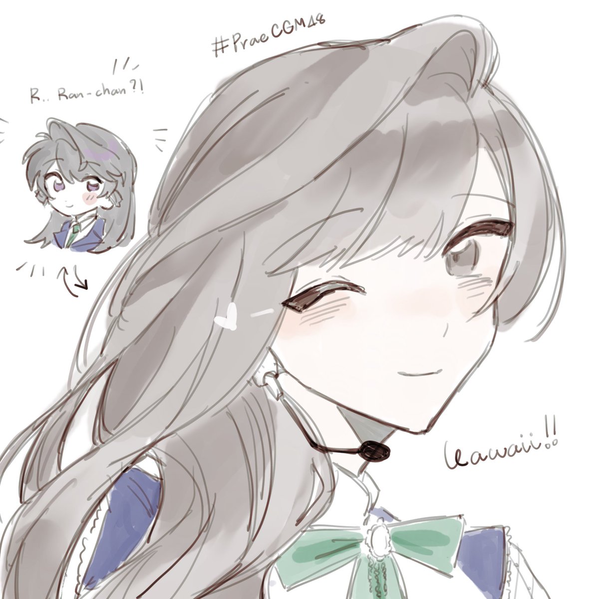 furifuririn's tweet photo. เห็นแล้วอดไม่ได้ที่จะรีบวาด น่ารักเกินห้ามใจจริงๆ 😭💕 สาวสวยที่ทำทรงผมแบบน้องรันที่เจริญตาจริงๆ https://t.co/JtEpsS5J8X