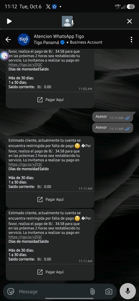 Henry_acevedo's tweet photo. @TigoPanama Pésimo servicio. El sistema esta diseñado para que ningún cliente puede contactarlos y pase horas peleando con una grabación @AcodecoPma  me pregunto su estas prácticas son legales. https://t.co/HPDIS5QtgG