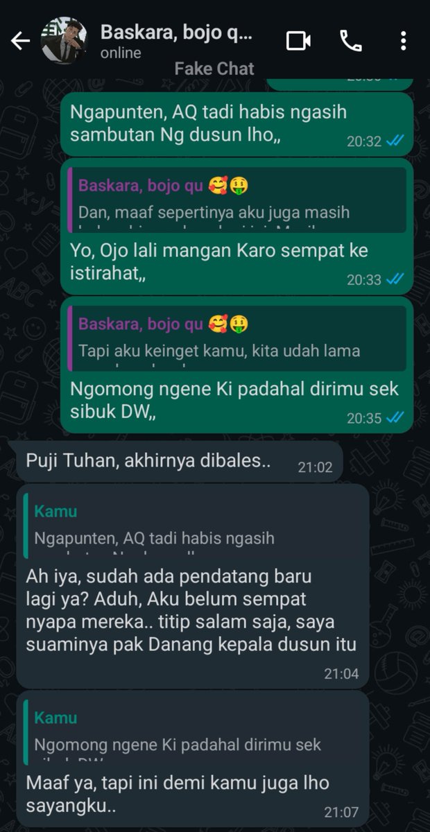 DanangUrus's tweet photo. Nduwe bojo kok unik e Ra umum,, https://t.co/1Qk025KPiP
