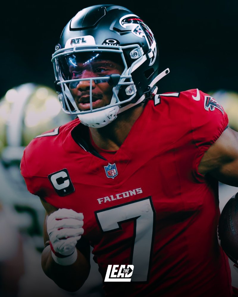 NFLLead's tweet photo. Bijan Robinson:

173 YDS | 1 TD
81 YDS | 0 TD
213 YDS | 2 TD
147 YDS | 2 TD

Back-to-back games with multiple touchdowns bring the Falcons to .500 in Week 4. https://t.co/oOdCbr68Sg