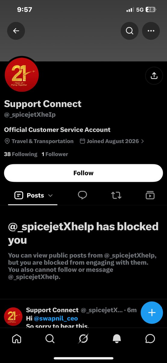 rahish_sa's tweet photo. @flyspicejet This not real account this fake account many people share our information action this account https://t.co/izurYUVufj