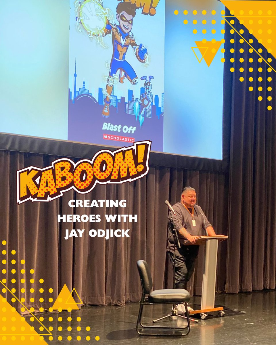 Milton_Library's tweet photo. 📚✨ Acclaimed Indigenous author and illustrator Jay Odjick inspired young readers with stories about Indigenous representation, creativity, culture, and the power of graphic novels.

A huge thank you to everyone for making this event so memorable! 💛 #MPL #JayOdjick https://t.co/sBv1OsVysS