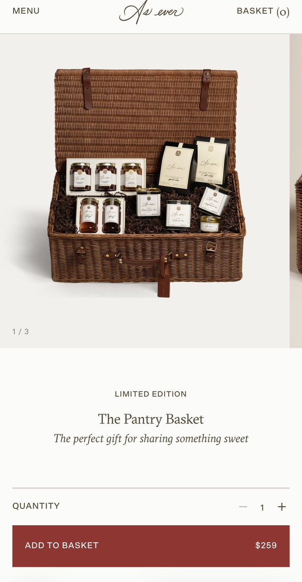 unreMARKLEble's tweet photo. Out of her mind. The wicker baskets filled with random mid #asever products range from $211 (£159) to $259 (£195) which is RIDICULOUS. You can literally make a FAR better one with less expensive, better quality products for under $50. Rip. Off. #MeghanMarkle #MeghanIsTheProblem https://t.co/QeiRP92jjd