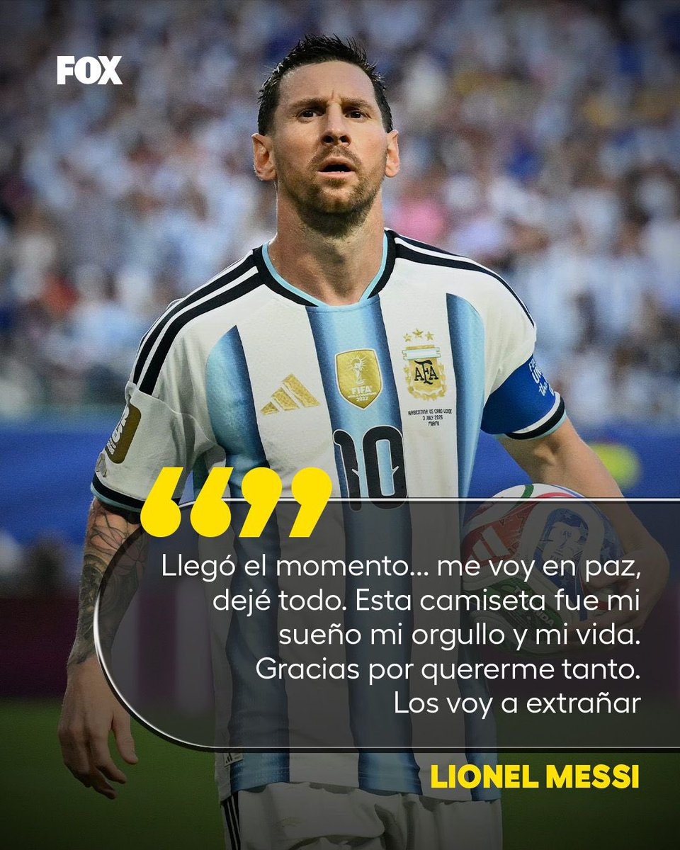 foxdeportes_gt's tweet photo. 🥹🇦🇷 Lionel Messi empieza a despedirse de la selección argentina. https://t.co/SzDq20xuU0