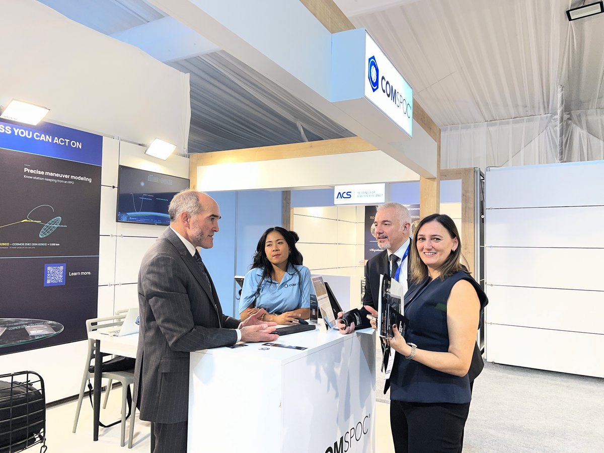 COMSPOC's tweet photo. The COMSPOC team is in Antalya, Turkey, this week for @IAC2026Antalya! We’re meeting with members of the global space community and sharing how our commercial-off-the-shelf SDA platform delivers decision-quality information for space operations.

If you’re attending, stop by Booth 2G-03 in Hall 2 to meet the team. #IAC2026 #IAC2026Antalya