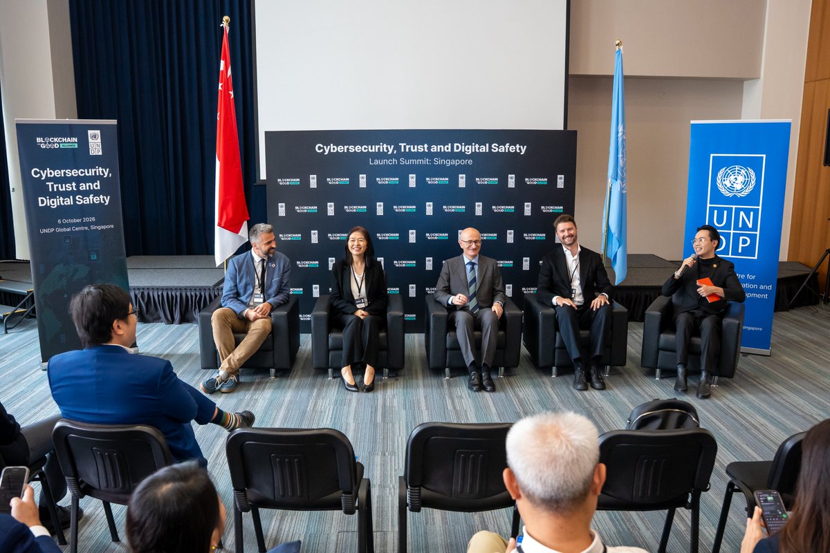 UNDP_AltFinLab's tweet photo. 🎊 UNDP AltFinLab and @ChainforGood launched a 2-year programme at the Cybersecurity, Trust & Digital Safety Launch Summit in Singapore today.

Together, we’ll strengthen cybersecurity knowledge and capacity across the UN ecosystem, advancing safer, more trusted & resilient digital systems.