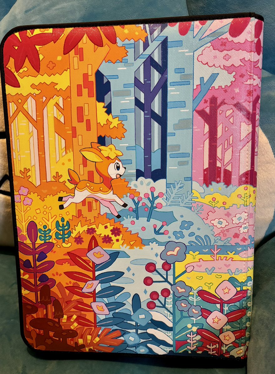 ufm0e's tweet photo. attempted a connecting card art binder!! sawsbuck and deerling :) https://t.co/KIJbtaNNwk