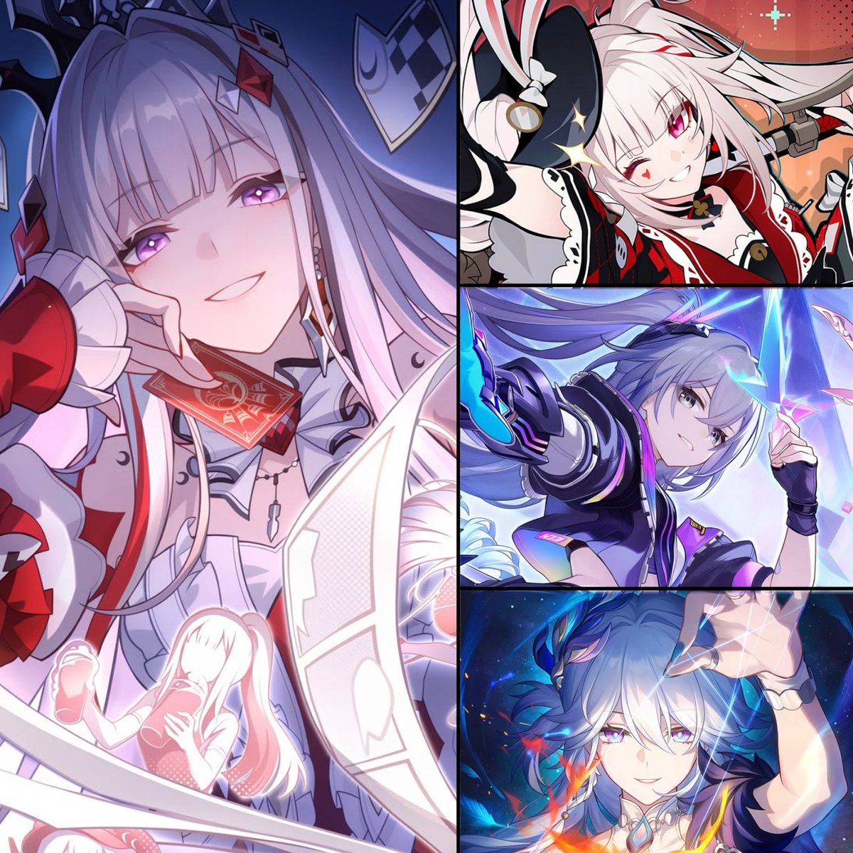 The_Hawaw's tweet photo. 🚨 HSR BANNER LEAKS - 4.7 🚨

—First Half:

- Aeon ★ Aha, Quantum Elation (staying for the whole patch) 

- Silver Wolf 999 / Sparxie / Yao Guang rerun ♻️

—Second Half:

- Himeko Nova / Castorice / Robin Summeretto rerun ♻️ 

Sources : 偽物  (STC) https://t.co/LiqqidY1ZA