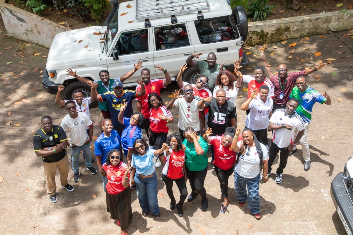 GOALSierraLeone's tweet photo. Supporting #GOALJerseyDay from Sierra Leone 💚

Proudly supported by Premier Sports.

Help support GOAL’s work with communities affected by crisis.@GOAL_Global @PremSportsTV &amp; https://t.co/odkdLbqHl5