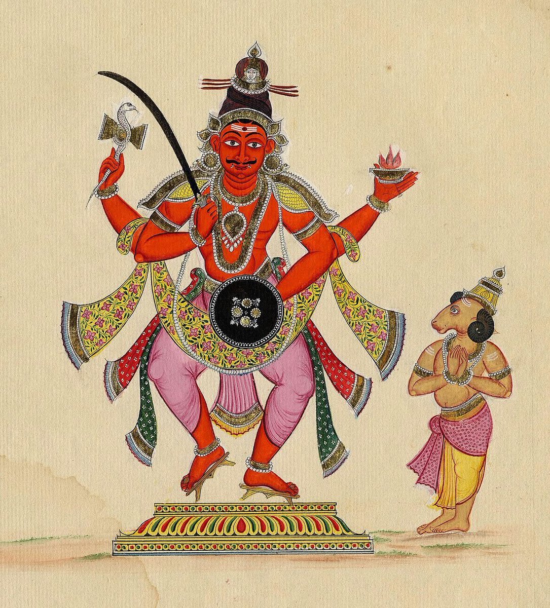 Kaalkarma108's tweet photo. Vīrabhadra is associated with Mars (Mangal)

(Fierceness) Ugra is the quality of Mangal 

Have observed when Mars connected with Venus &amp; in 2nd / 5th / 10th house in both D1 and D9, their family association with worship of Vīrabhadra

#vedicastrology #kaalkarma https://t.co/XUP11ozpRW