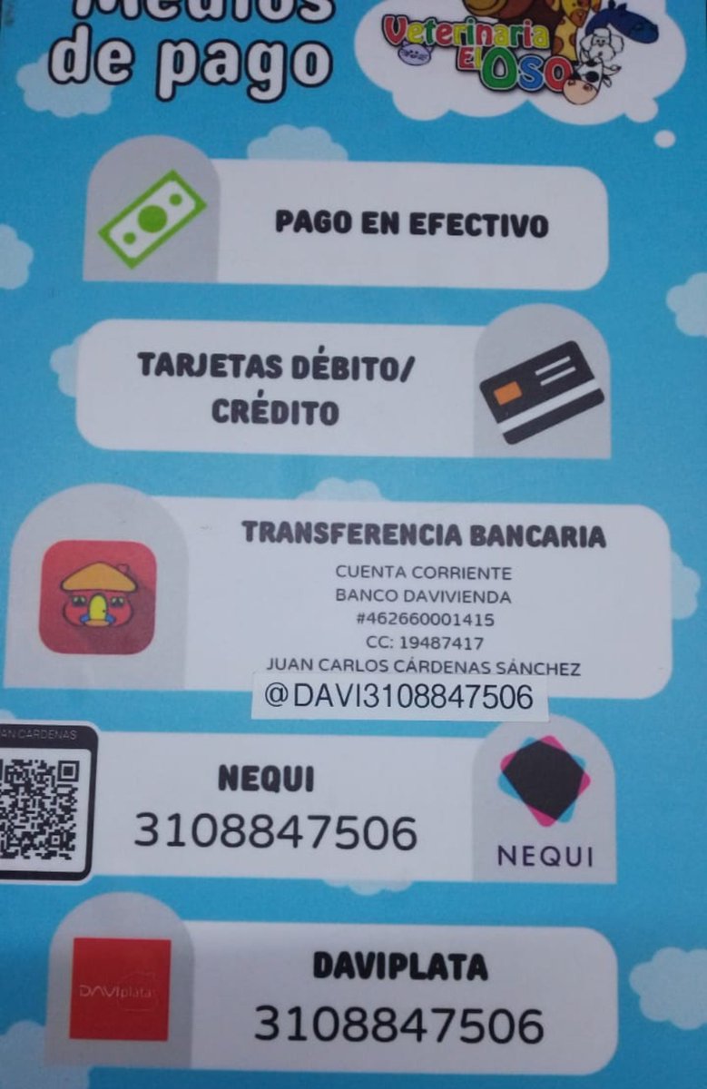 Marce_Tabares's tweet photo. 🆘️ Amigos, hace rato no abonamos a la deuda de la veterinaria 💔. Nos ayudan para poder pagar un poquito? 🙏 Aportes directamente a la veterinaria y pantallazo al 321 2598051 para cruce de cuentas 🥺 una pata para los pandilleritos 😭😭 https://t.co/1tLKqPLrVW