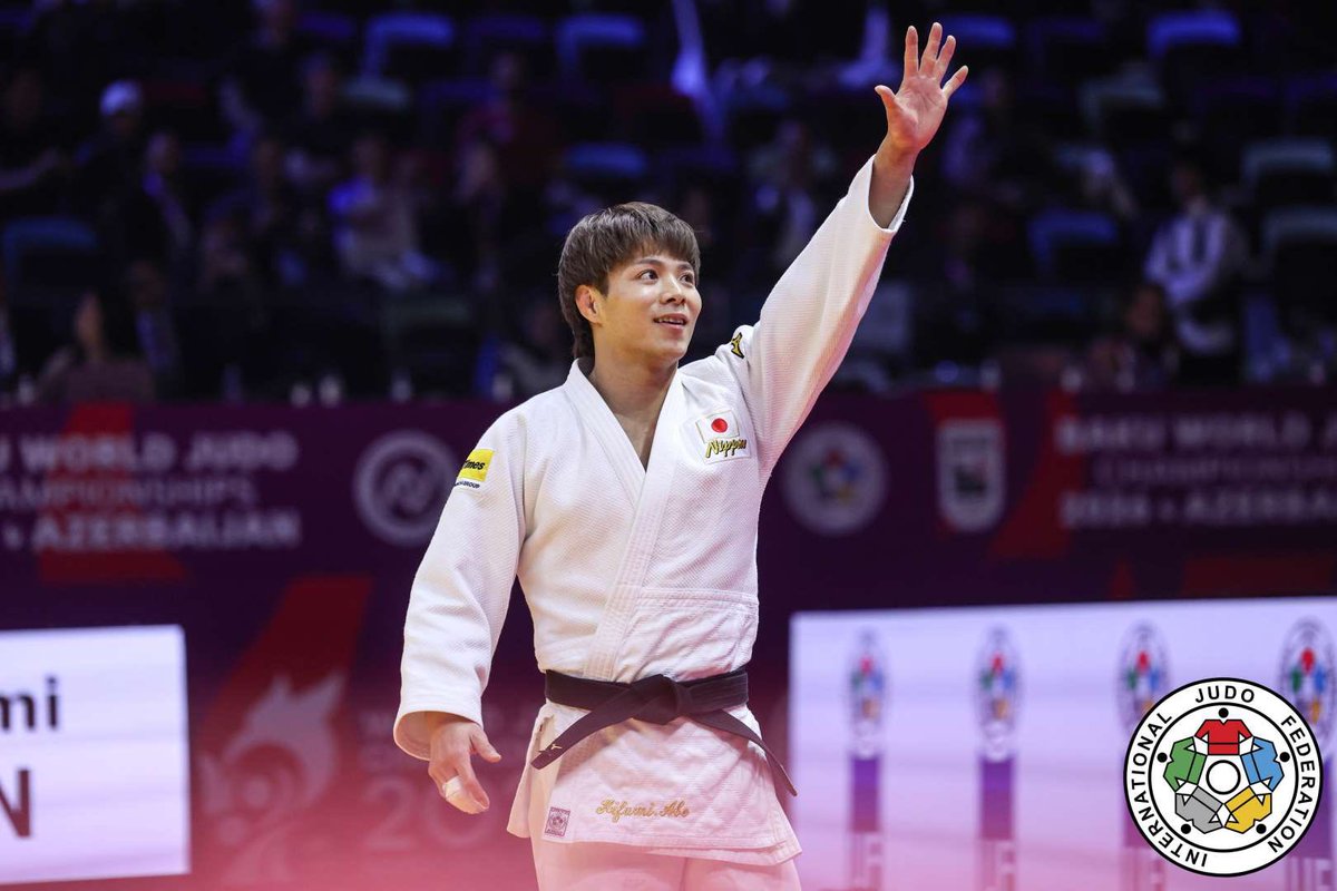 hifumi110's tweet photo. 世界選手権5度目の優勝する事が出来ました🥇

沢山の応援本当にありがとうございました！
皆さんの声援が凄く力になりました。

この舞台でしっかりと自分自身を信じて戦い抜いて勝てた事を本当に嬉しく思います！

まだまだ成長を止めずこれからも強くなり続けます🔥

これからも沢山の応援よろしくお願いします！