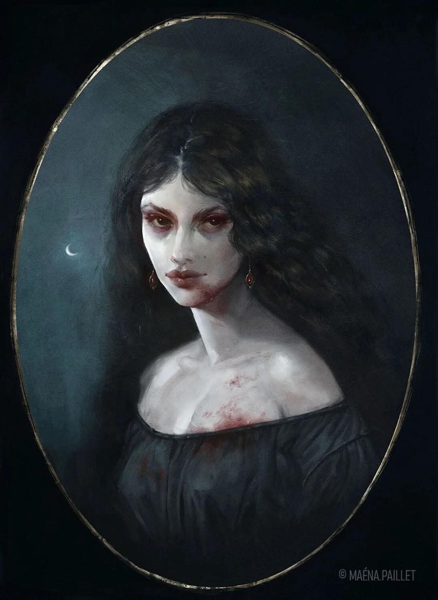 juda1313's tweet photo. For today’s shot of art, "Carmilla And Laura Portraits" - Maéna Paillet • 2024 https://t.co/nJjxnziRiM
