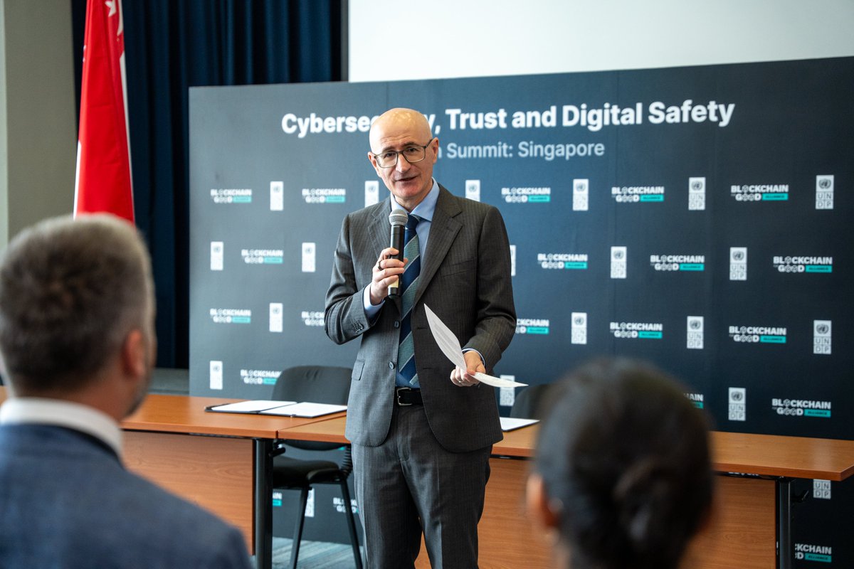 UNDP_AltFinLab's tweet photo. 🎊 UNDP AltFinLab and @ChainforGood launched a 2-year programme at the Cybersecurity, Trust & Digital Safety Launch Summit in Singapore today.

Together, we’ll strengthen cybersecurity knowledge and capacity across the UN ecosystem, advancing safer, more trusted & resilient digital systems.