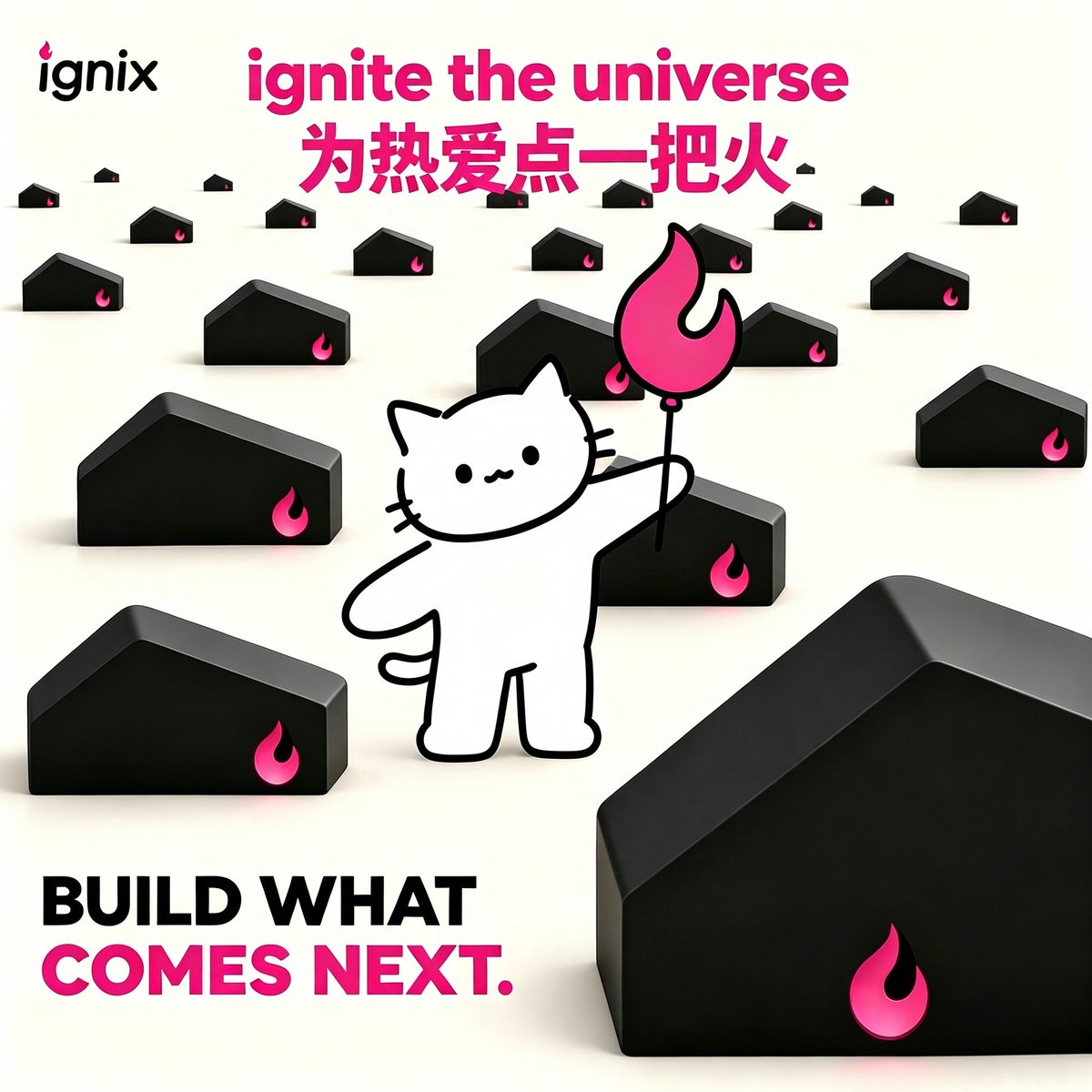 IGNIXCAT_ignix's tweet photo. That's right, real builders come together for what they love, no doubt about it.
IGNITE THE UNIVERSE.
为热爱，点一把火。
@Ignixbot https://t.co/x2rFyKv3eV