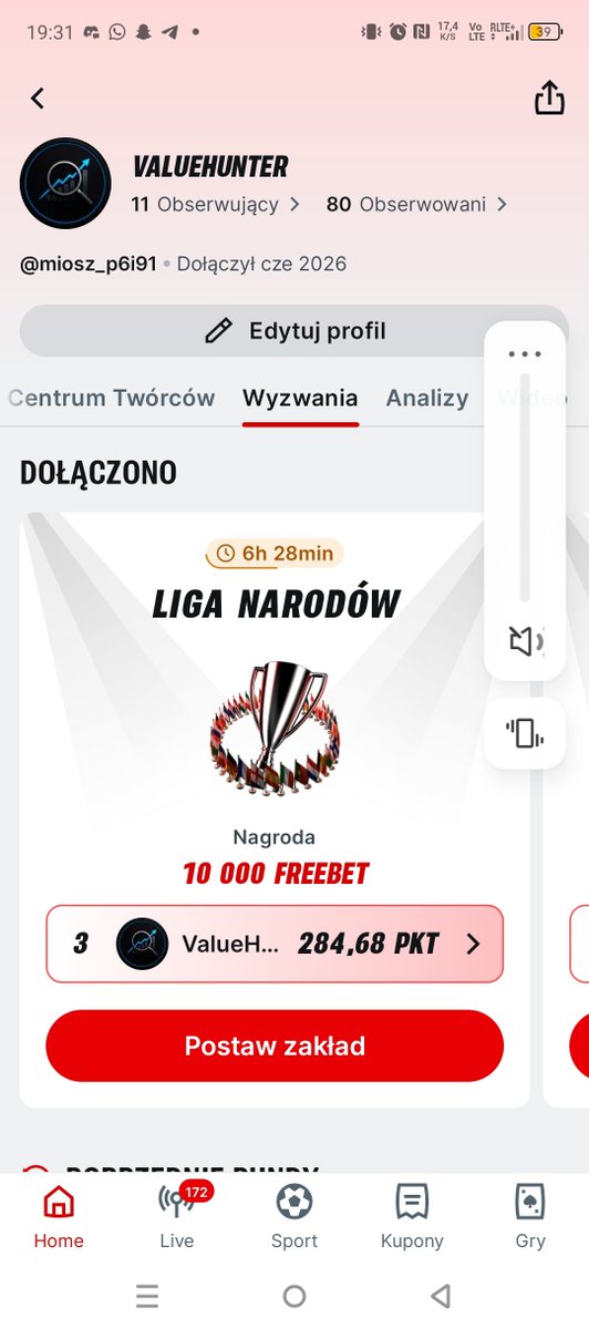 NiemaRasta's tweet photo. Jeśli utrzymam top 3 na superbet dziś ,zostawię wam jutro niezły kupon:)https://t.co/pfDerlX7nF zapraszam do obserwacji https://t.co/GHLkHcgIXv