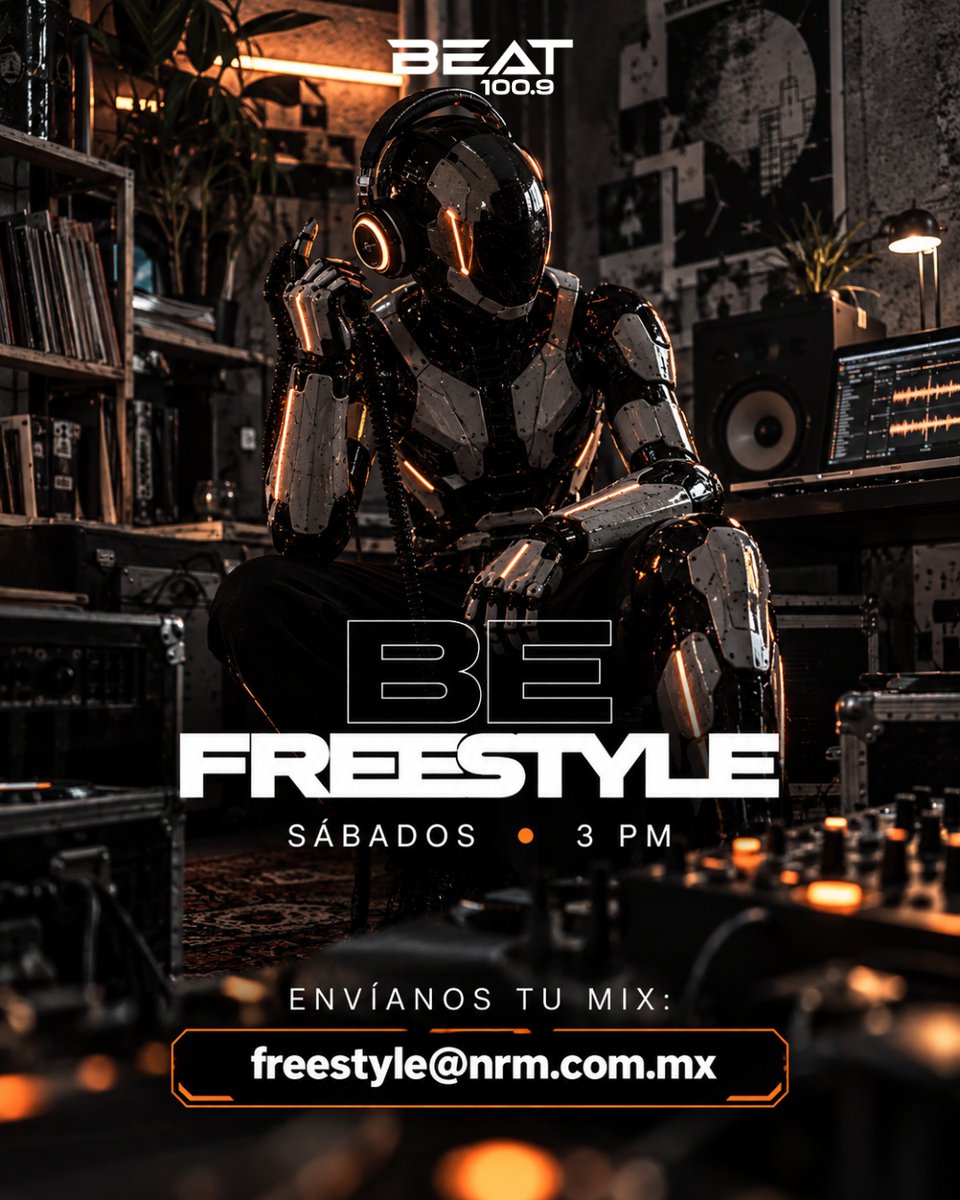 BEATOFICIAL's tweet photo. Tu mix puede tomar la frecuencia. 🎧⚡
BE FREESTYLE busca nuevos sonidos para llegar al aire en Beat.
🎛️ Tu mix debe durar 55 minutos.
📩 Envíalo a freestyle@nrm.com.mx
📻 Sábados · 3 PM
Beat 100.9 | https://t.co/UHILLD2lE0
#BEFREESTYLE #Beat1009 https://t.co/dOVleiQ7Dd