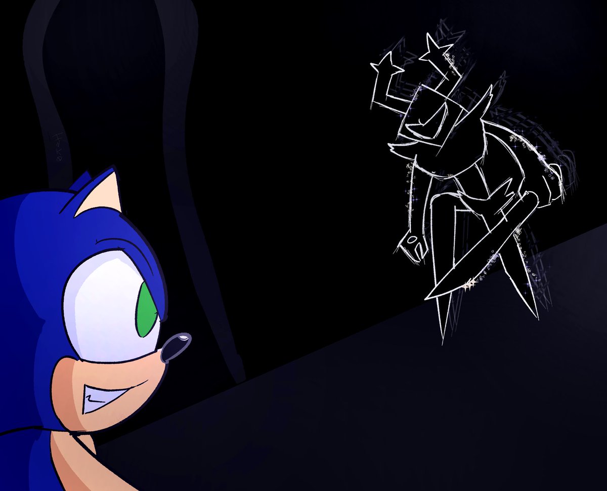 Ink0XD's tweet photo. Sonic Vs The Roaring Knight (speed paint below) 
#deltarune #sonic #Art 🥹 https://t.co/dyXfdv155x
