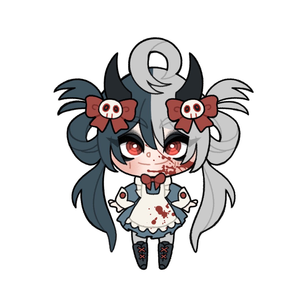 codenamepsyduck's tweet photo. Reselling some designs to try and get some money for my dogs vet care. These are made by the amazing
@TeviTevi_art
The third eye adopt is $45usd 
The maid is $40usd
 the unicorn is $40usd 
I will create an invoice on paypal for anyone wanting to purchase. https://t.co/MBroalVsuO