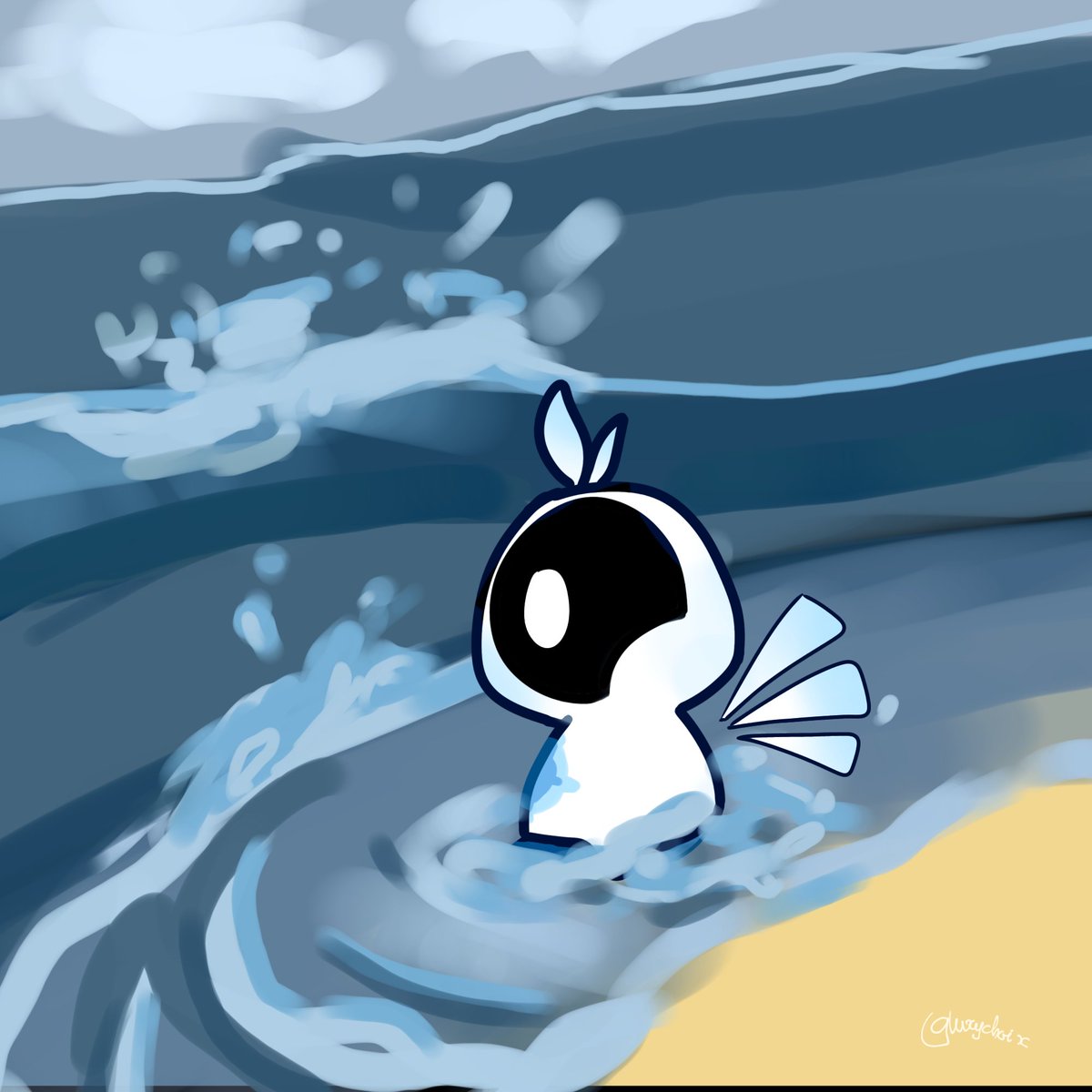 Luxychoix's tweet photo. Wisp//filler art// he look so dumb so it doesnt give the vide. #venti #meme #art #viral https://t.co/Jn2FcqgUKV