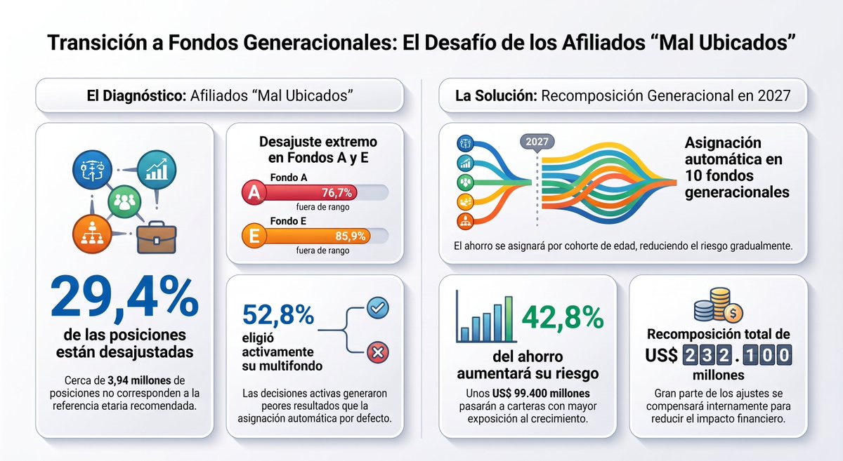 NinyaAFP's tweet photo. La Super mide si estás en el tramo.
No si el tramo rindió.

Fuera de rango etario:
▪️A: 76,7%
▪️E: 85,9%
▪️29,4% de las posiciones, desajustadas. Unos 3,94 millones.

El estudio llama “mal ubicado” al que no calza con la edad.
El año dice otra cosa:
▪️A +8,60%
▪️E −10,39% https://t.co/G5lAeBhuoE