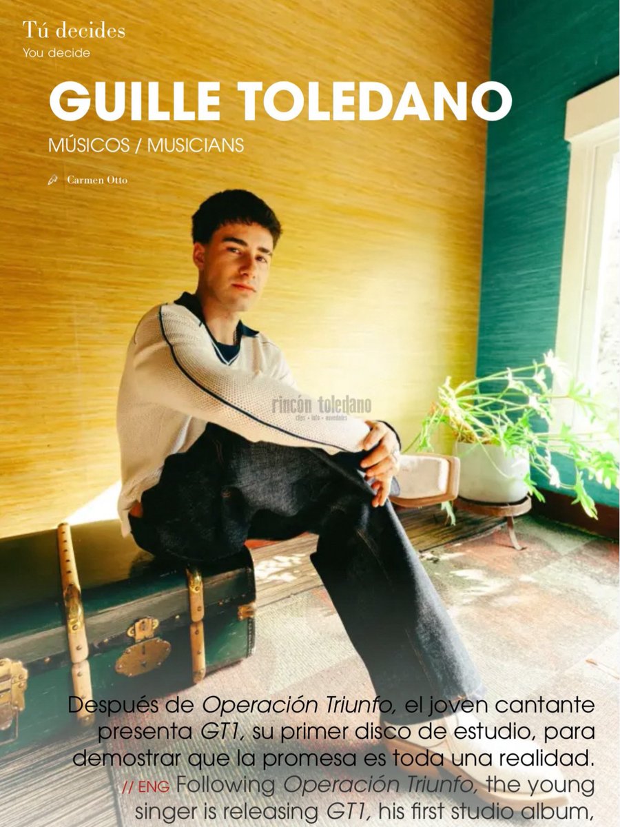 GToledano_Info's tweet photo. Guille Toledano, en la revista de @AirEuropa ✈️📰

El artista protagoniza la sección ‘Tú decides’ del nº 254, donde habla de su primer disco, sus referentes y todo lo que está por venir. 

📸 Fotos: @rincontoledano_ https://t.co/lloCfP3a5Z https://t.co/1EGazM3IMF