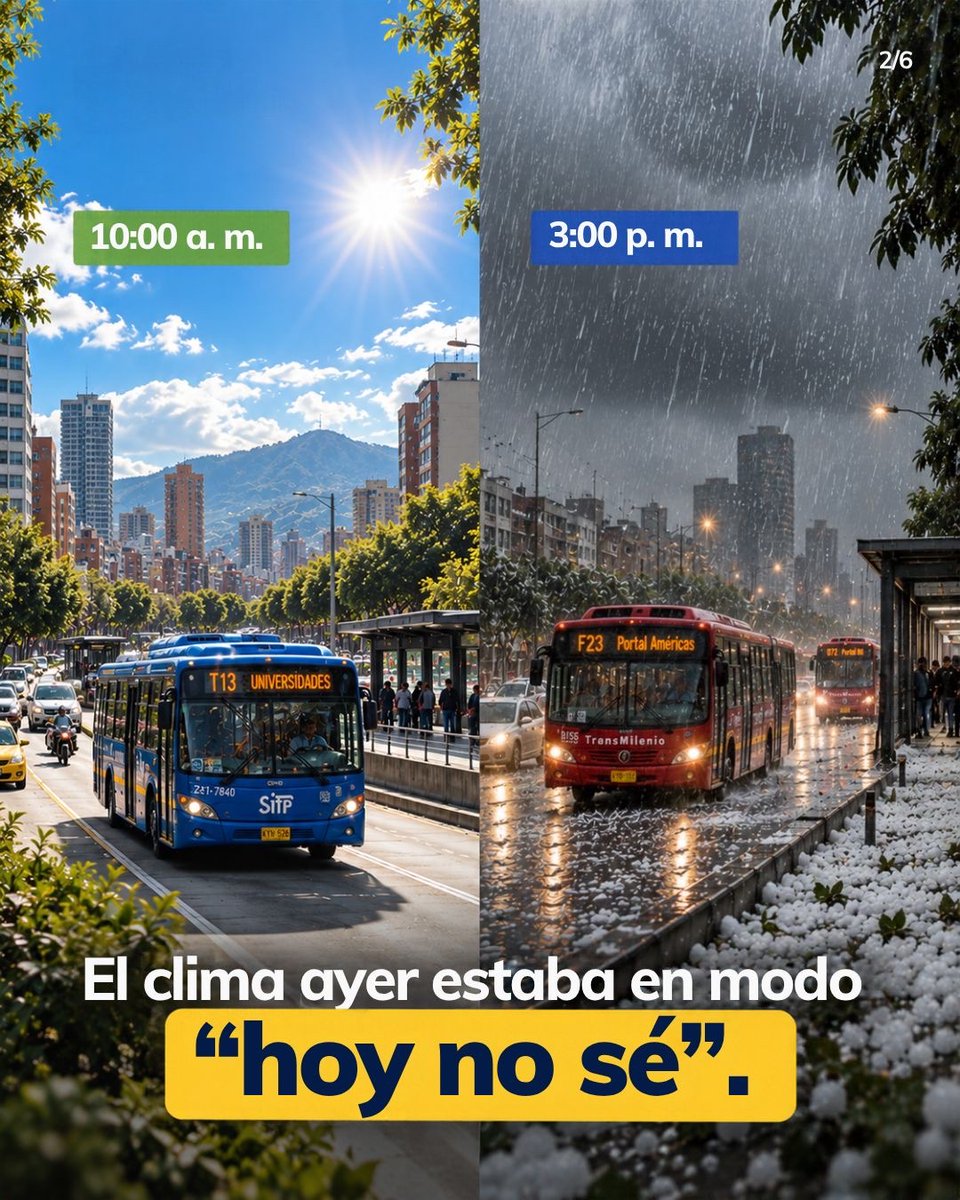 FondoAdaptacion's tweet photo. Ayer Bogotá pasó del sol al granizo en un solo día. En otras partes del país hubo calor intenso y aguaceros fuertes. https://t.co/60ymzNce15