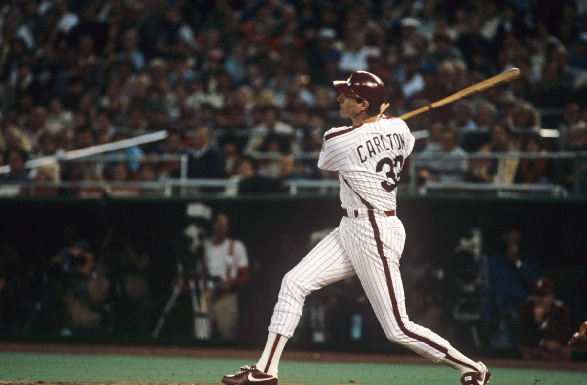 ShenkLarry's tweet photo. OTD 1978: Steve Carlton does it all to keep the Phillies alive in the NLCS, driving in 4 runs with a 3-run home run and RBI single and striking out eight in a complete-game, 9-4 win in Game 3, Dodger Stadium. #phillies https://t.co/O3IAJNbMhm