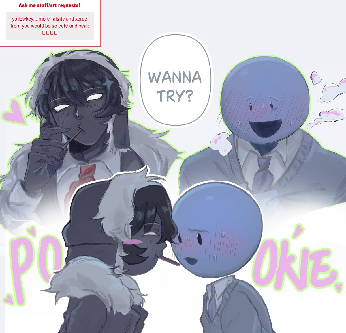 M_ShiroB's tweet photo. They really feel so sweet, also they're so cute to draw!
#xqree #falsity https://t.co/tIFQmImKQD
