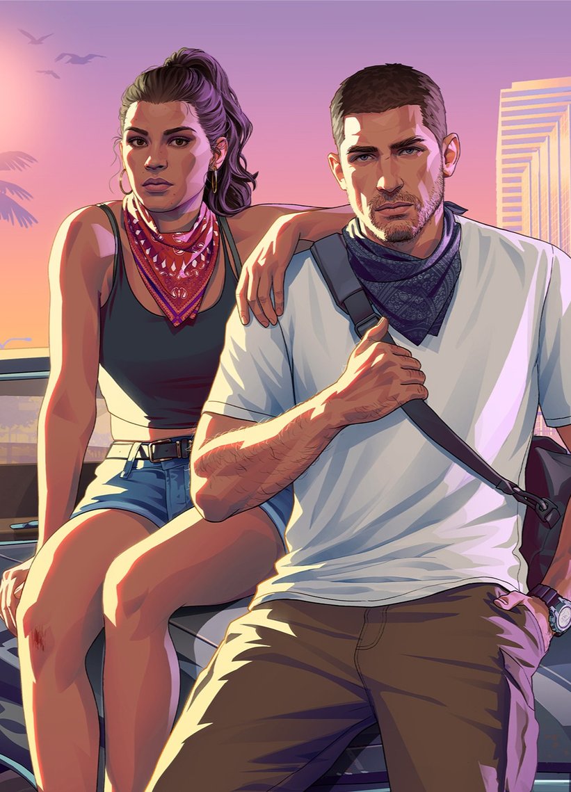 luciacaminous's tweet photo. God I love the GTA VI artwork SOOOO much 😭❤️ Whoever is making these is actually a GOD! #GTAVI #GTA6 https://t.co/SezZjKGZoh