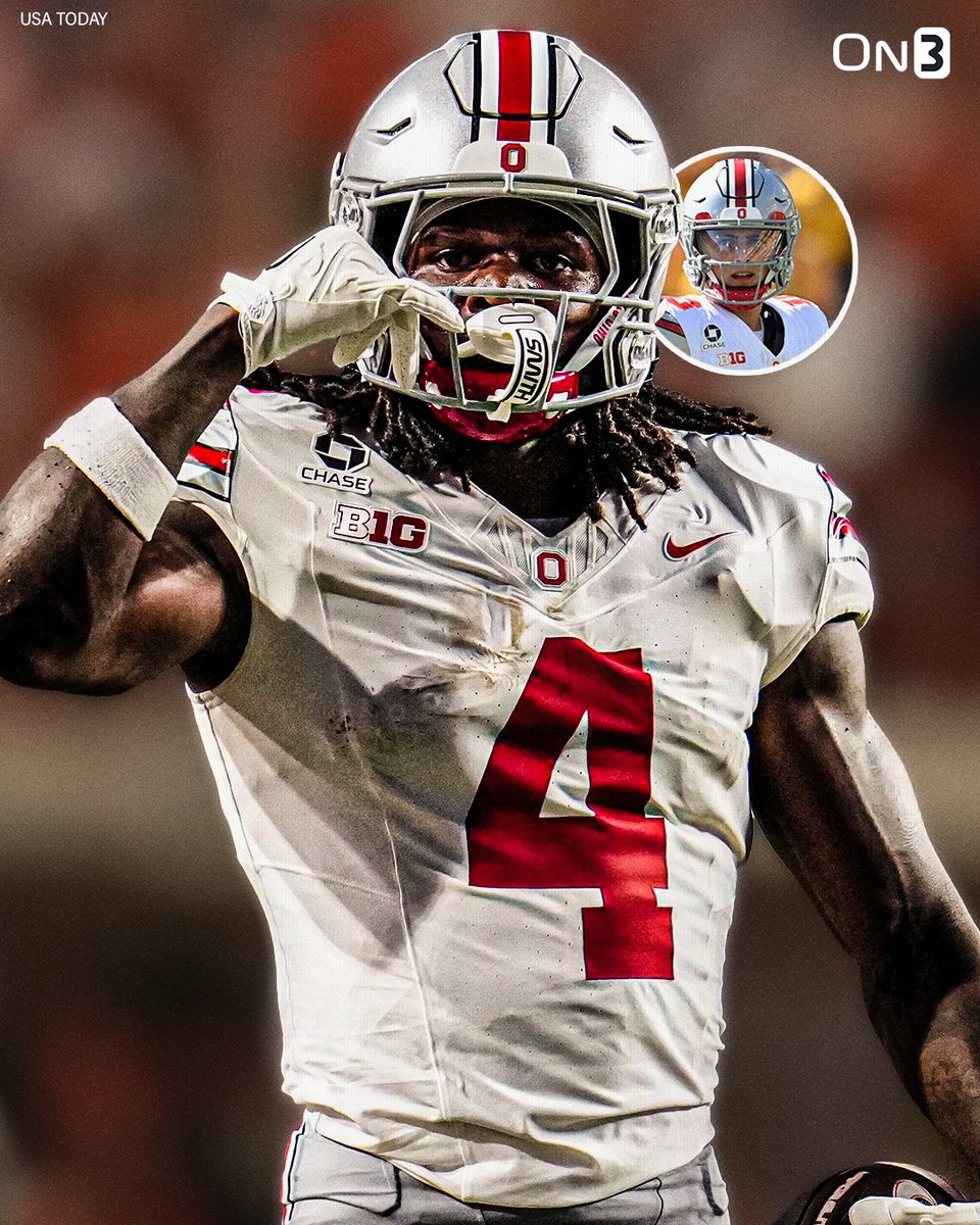 On3's tweet photo. NEW: Ohio State's Ryan Day reveals his message to Julian Sayin on forcing the ball to Jeremiah Smith: 

"If he’s single-covered, he’s open. If he’s double-covered, he’s sort of open. If he’s triple-covered, he’s covered... Somebody’s gotta be open somewhere else."

(via @SpencerHolbrook) 

https://t.co/CAXaQ3zkni