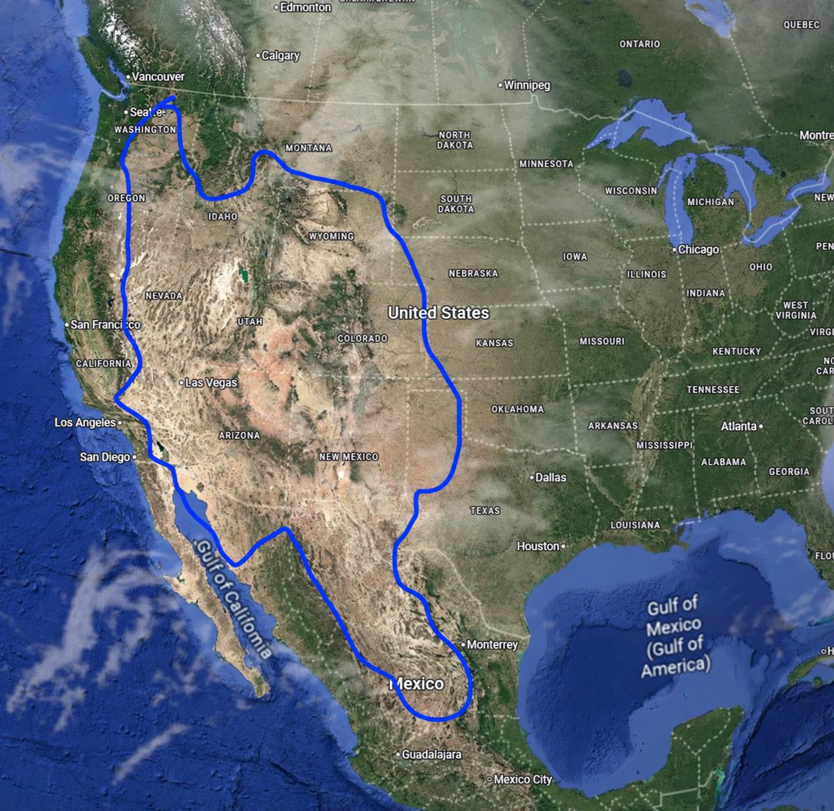 theepicmap's tweet photo. Is there a single name for this dry region of North America? https://t.co/FoExFmpFs6