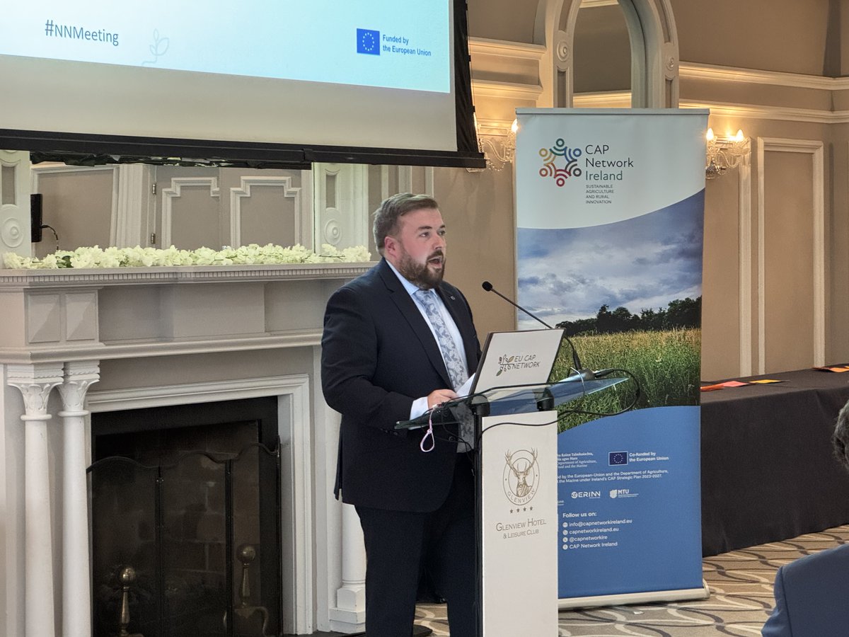 capnetworkire's tweet photo. The EU CAP Network 8th National Networks Meeting got underway today in the beautiful surroundings of Wicklow. 
 
CAP Network Ireland's James Claffey welcomed attendees to the meeting and reflected on the theme of cooperation, noting that "real cooperation takes hard work and commitment" toward a common goal.
Later, CAP Network Ireland's Dave Barry presented on the benefits of capacity-building workshops to enhance project outcomes for EIP-AGRI Operational Groups and partners. 
The day also featured a pre-meeting gathering of the geographical cluster groups, including the Atlantic Cluster Group, in which CAP Network Ireland participated.
Attendees got into the spirit of cooperation with a fun, competitive cooperation-themed puzzle activity that emphasised the importance of connection and exchange.

@irishrurallink | @eucapnetwork | 
 
#NNMeeting #eucapnetwork #capnetworkireland