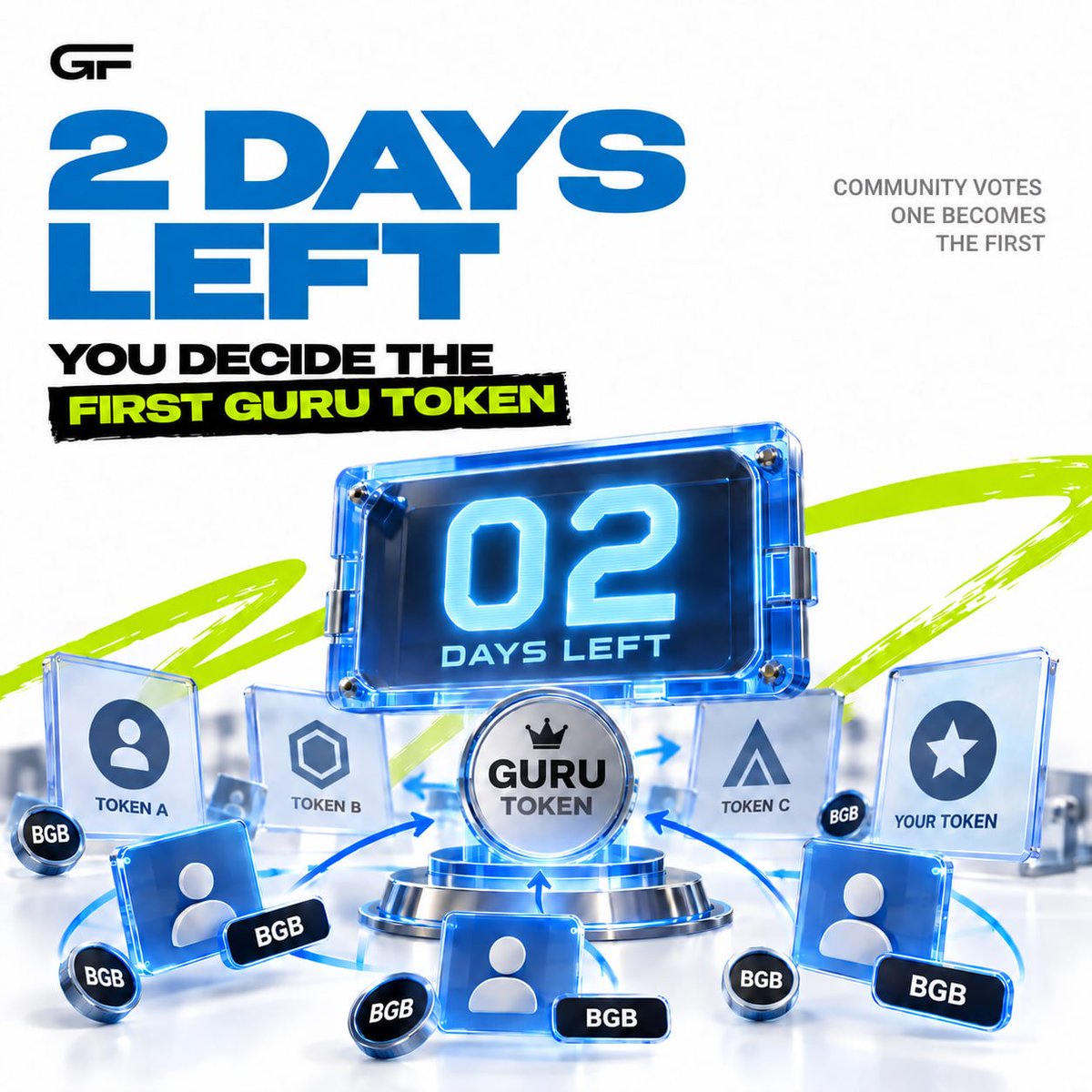 gurudotfun's tweet photo. 🚀 2 DAYS LEFT TO CHOOSE THE FIRST GURU TOKEN

Your BGB vote helps decide which token takes the #1 spot in GuruFun’s debut Guru Token cycle.

The winner gets Guru Token status and platform utility, while its creator participates in the 30% of revenue share tied to the active period. 

Support the project you believe in.

And if it’s your token, bring your community and get them voting.

▶ Vote now: https://t.co/FtjQjwAzo0 ◀

Community decides. 2 days left.