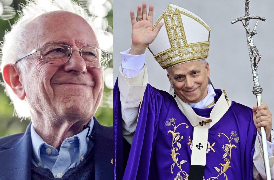 OccupyDemocrats's tweet photo. BREAKING: LOVE IT! Senator Bernie Sanders unites with Pope Leo XIV to take on the corrupt tech lords who are destroying our civilization.

This is the epic teamup that we didn’t know we needed…

“Pope Leo is right. Art is not some kind of superfluous luxury that can be eliminated from our lives. It is a crucial part of the human experience,” Sanders wrote on X. “We cannot let Big Tech oligarchs destroy it.”

He was replying to a viral post from the leader of the Catholic Church that has gone off like a bomb in MAGA-friendly Silicon Valley.

“In this era of artificial intelligence, it is becoming urgent to distinguish human art from what machines produce,” Leo wrote. “There is an ontological difference, even before an aesthetic one, between art and what a machine can generate through statistical calculation based on millions of images created by others. Algorithms lack the spark of humanity. For this reason, the Church wishes to renew an alliance with artists and cultural institutions to safeguard our humanity.”

The incredibly well-articulated, profound, and timelessly wise sentiment went over like a lead baloon with right-wingers because they deeply resent the idea that there is inherent value in human beings. They see us all as nothing more than economic units that they can either sell something to or extract value from.

They want to replace artists with plagiarism machines that pump out endless AI slop because it’s good for their corporate profits. Without a trace of irony, they’ve begun referring to Leo’s post as “popeslop.” 

These people are deeply, deeply antihuman. They despise Leo because he dares to proclaim that humans cannot and should not be replaced by mindless machines for the benefit of a few incredibly wealthy oligarchs. We cannot allow them to win.

Please ❤️ and share if you stand with Bernie and Pope Leo!