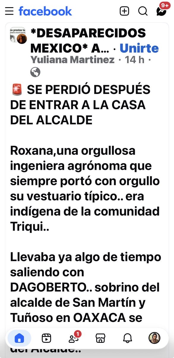 MIMA571130's tweet photo. 🚨 SE PERDIÓ DESPUÉS DE ENTRAR A LA CASA DEL ALCALDE 
(Piden ayuda en el Facebook). 
Presidenta @Claudiashein 
Fiscal @ErnestinaGodoy_ 

Roxana,una orgullosa ingeniera agrónoma que siempre portó con orgullo su vestuario típico.. era indígena de la comunidad Triqui..

Llevaba ya algo de tiempo saliendo con DAGOBERTO.. sobrino del alcalde de San Martín y Tuñoso 
Vilgaid López Guadalupe de OAXACA (llego a la alcaldía por el uso y costumbre de los pueblos indígenas)

Ella se encontraba en casa del Alcalde..

Había un evento público y mucha gente la vio en ese lugar.. JAMÁS SE VOLVIÓ A SABER DE ELLA..

Cuando pasaron las horas y su familia no lograba localizarla pusieron manos en acción y se dirigieron a dicho lugar..

Negaron haberla visto e incluso SEGÚN EL ALCALDE no la conocía.. lo que rápidamente hizo que sus familiares se preocuparan aún más.  

Fueron a la f!sc4l!4 para pedir apoyo ya que el GPS de su celular le indicaba la ubicación.. y al ser el ALCALDE..
No quería acompañarlos..

“Espérense unos horas más.. seguro aparece”

Preocupados y sin apoyo.. insistieron en la puerta de aquella casa por alguna respuesta o pista..

Al pasar DOS DÍAS.. f!sc4l!4 decidió acompañar a su familia a la casa y el ALCALDE con una camioneta cerró la calle que dirigía hacia su propiedad y NO PERMITIÓ que ingresaran..

“Tenía un grupo con hombres encapuchados y con 44rm4s esperando en la carretera.. no hicieron ni el esfuerzo por avanzar en cuanto vieron lo que había hecho el alcalde.. nos marchamos sin poder ingresar a su propiedad”

HAN PASADO 7 MESES y de Roxana no se sabe nada..

El alcalde VILGAID, el novio DAGOBERTO Y la madre de Dagoberto.. CONCEPCION YA NO VIVEN EN LA PROPIEDAD..

Desde que se hizo público el caso de Roxana huyeron y aunque se les ve en Oaxaca, Veracruz y Chiapas.. NO LOS HAN DETENIDO..

“Hace 7 meses que mi familia no tiene paz.. hace 7 meses que hemos pedido apoyo pero al ser contra EL ALCALDE no les importamos nosotros.. importa el HOMBRE CON TRAJE.. importa el hombre con palancas..”

Hoy.. PONEMOS SUS ROSTROS en espera de que alguien sepa algo o que se haga presión para dar con ellos..

¿Dónde está Roxana?
¿Porque huyen?
¿Porque la niegan si otros la vieron?
¿Porque NO dejaron revisar la propiedad?