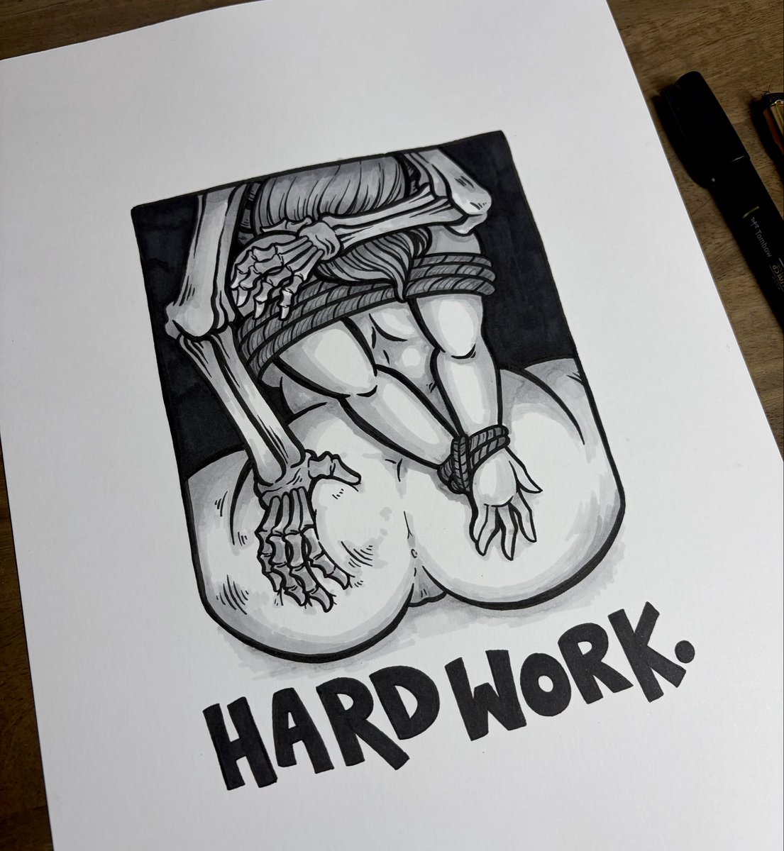 BAILEYDRAWS's tweet photo. Fucktober Day Six:
Hard Work. https://t.co/RZZG4QkvZA