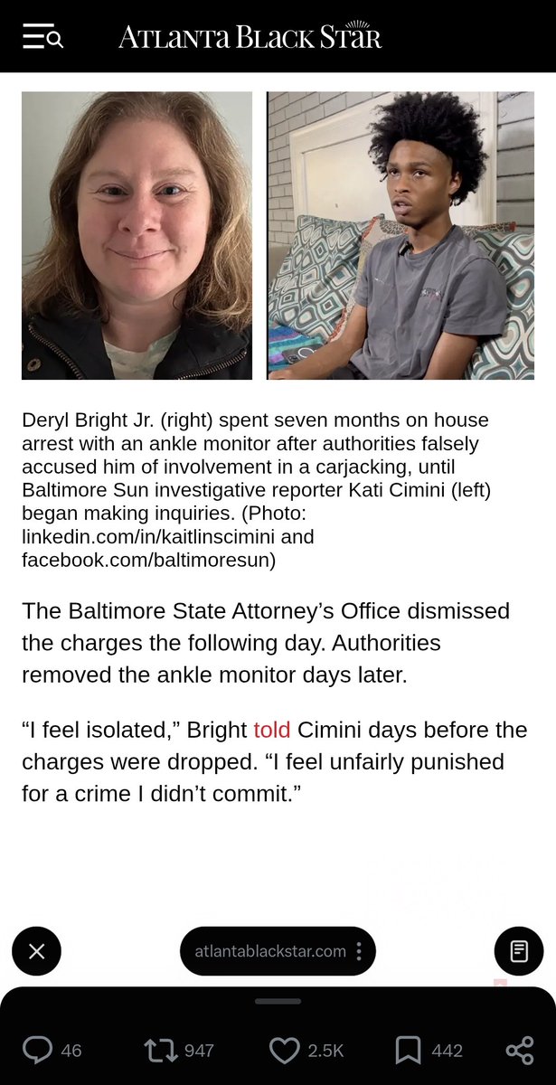 Fly_Sistah's tweet photo. They wrongfully arrested an innocent teenager &amp; had him wearing an ankle monitor &amp; now are trying to blackmail him by refusing to expunged his record unless he agrees not to sue. He was prevented from continuing his job as a pharmacy technician, missed promotion &amp; graduation. https://t.co/nN1tr375mS