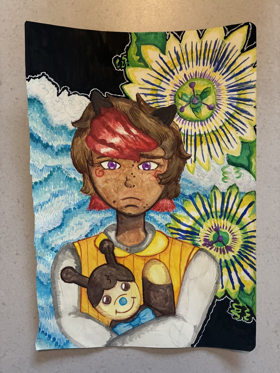 TheDictator26's tweet photo. Okay it’s FINALLY done yay!!! #oc #art #watercolour #drawing #flowers https://t.co/P5mKfxj5Z2
