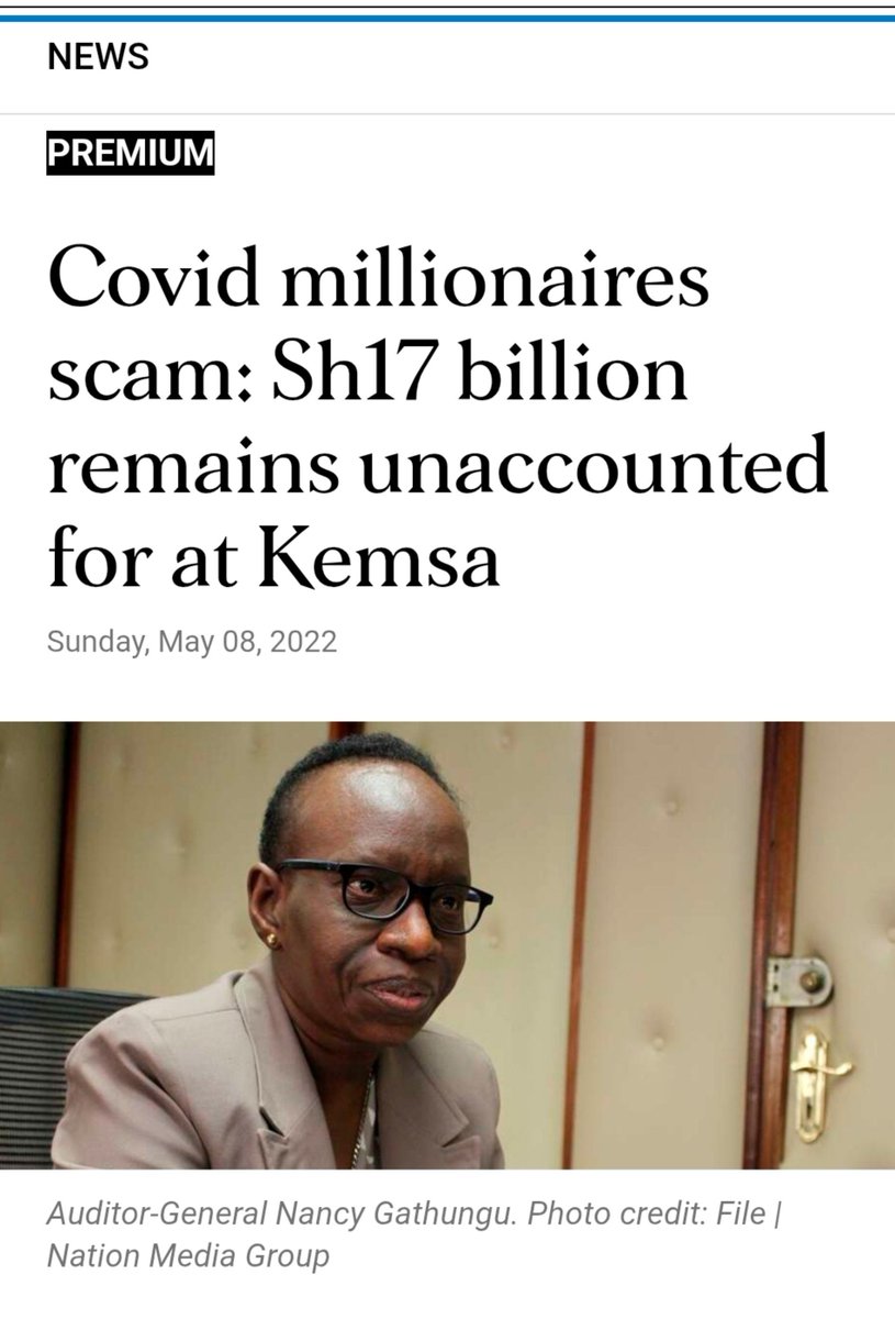 amerix's tweet photo. Uhuru and his crooks stole Ksh 17 billion in the name of COVID-19.

None of them has been prosecuted.

This taught politicians that you can form a political party, join government, loot via a dubious pandemic and go scot-free to build hotels and malls.

Crooks. https://t.co/el1zwUS5Mj