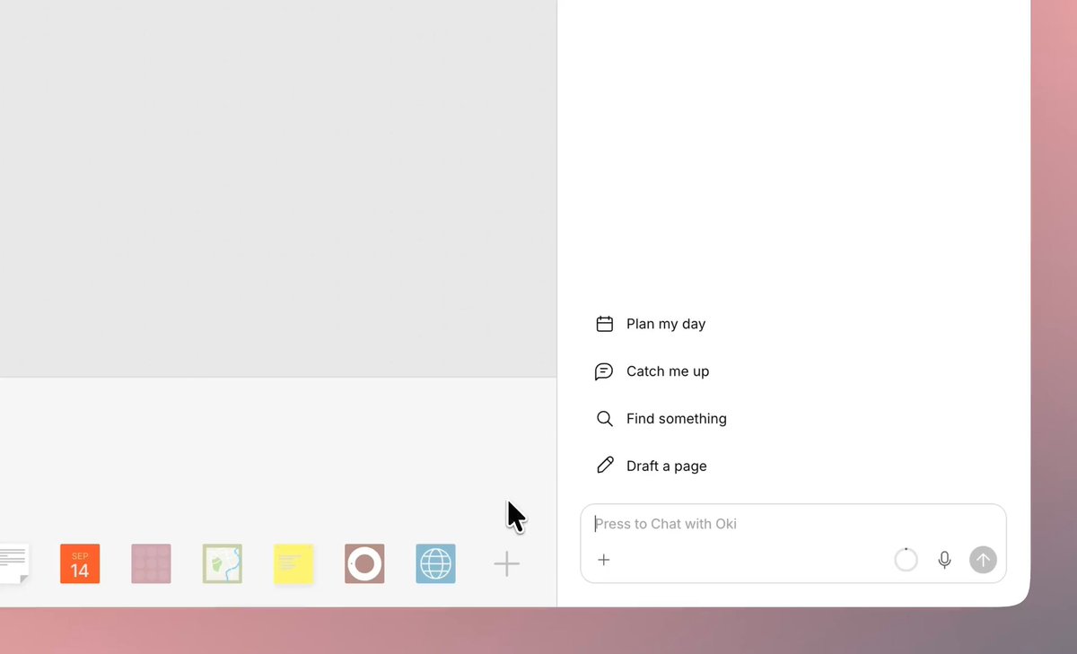 zx3h69's tweet photo. That interface looks so clean in this demo. Oki Home suggesting shortcuts like Plan my day makes me want a Personal AI Computer on my desk. Building a Memory Computer for home context is a smart move. https://t.co/MonQoCX6ql