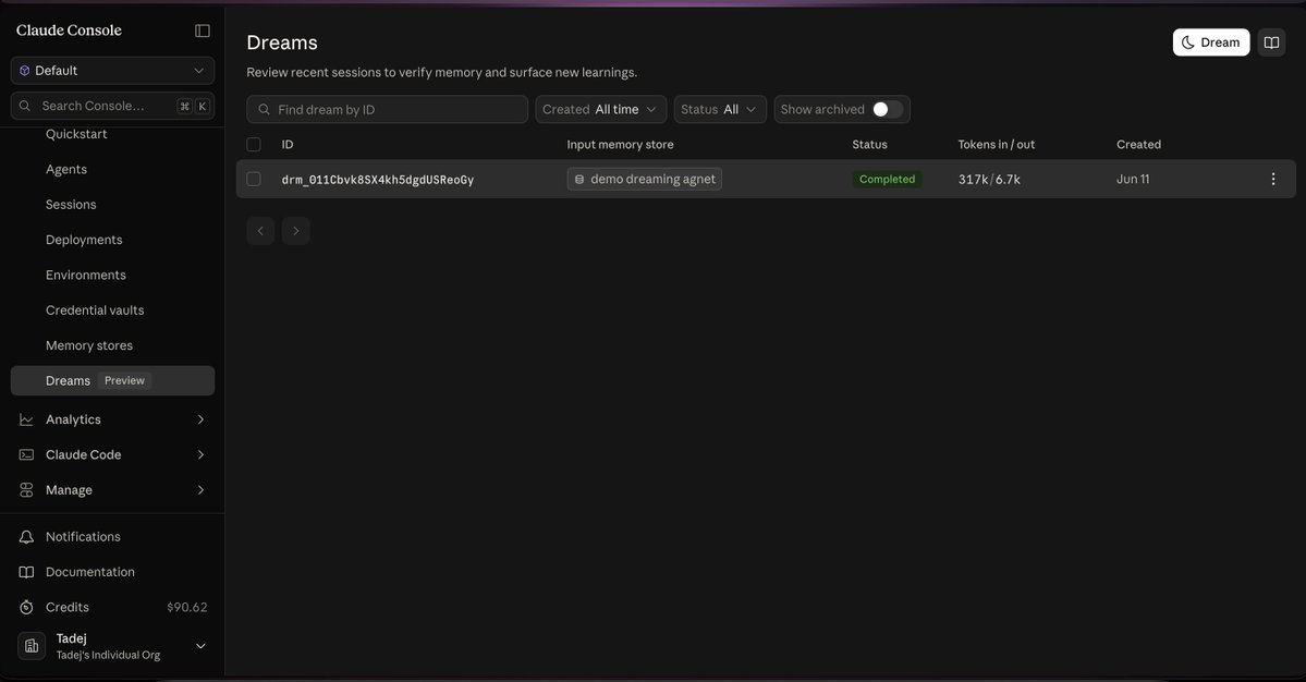 T4dp0l's tweet photo. Love seeing this as an OSS standard. 

Anthropic gave me preview access to their dreaming feature back in June, but it never actually saw the light of day. https://t.co/e1YXaGgmGu