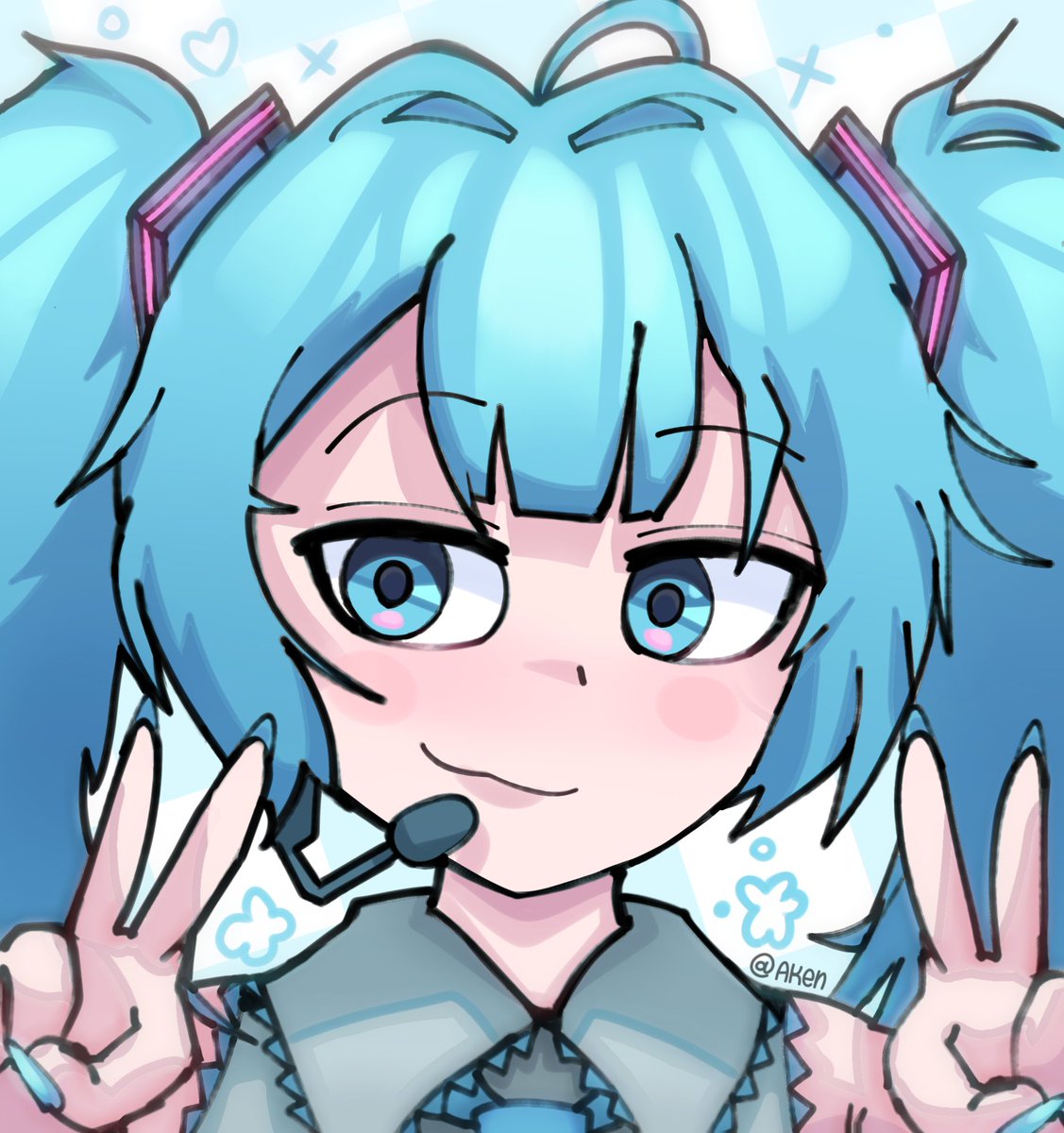 ak3en_'s tweet photo. Hatsune Miku #digital_art #miku #fanart #vocaloid https://t.co/k3CbhZUsEy