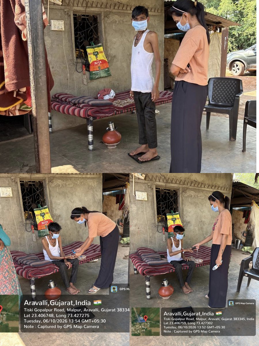 KapadiyaDipika's tweet photo. આજ રોજ સોમપુર ખાતે OPD બાદ વિસ્તારના સોમપુર અને ટીસ્કી ગામ ખાતે ટીબી પ્રોગ્રામ અંતર્ગત ટીબી દર્દીની મુલાકાત કરવામાં આવી શંકાસ્પદ ટીબી દર્દીના સ્પુટમ કલેક્શન કામગીરી, તથા SHWP પ્રોગ્રામ અંતર્ગત શાળાની મુલાકાત લઇ બાળકોને MODULE 3 નું વીડિયોના માધ્યમથી આરોગ્ય શિક્ષણ આપ્યું . https://t.co/mPQaNUNEoF