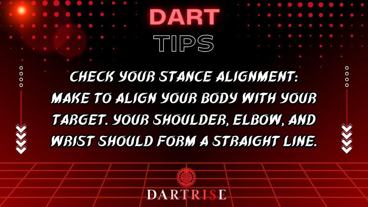 DartRise23's tweet photo. When the body lines up, the dart stops arguing. Shoulder elbow wrist all working as one clean path to the target. Straight setup sharp results 🎯 #Darts #DartForm #Aligned #PureAim https://t.co/rJPNYzg5UH
