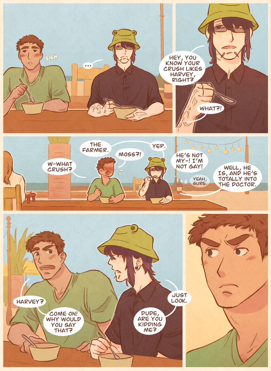 lawdraw's tweet photo. Luau - part 4 (3/3) #harveyxmoss https://t.co/K4XkAwcCTs