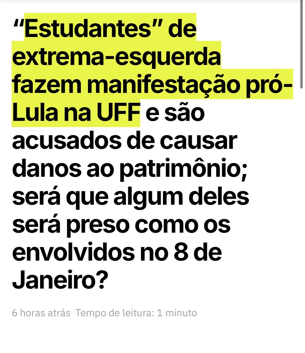 vmincartier's tweet photo. ‼️ATENÇÃO AQUI POR FAVOR‼️

não sou do RJ, mas jornais da direita estão compartilhando informações FALSAS sobre uma passeata PACÍFICA envolvendo alunos da UFF. é assim que a direita consegue força. disseminando mentiras

link da publicação p denunciar: https://t.co/yU7D9efJ4w https://t.co/l6SFOBzk2i