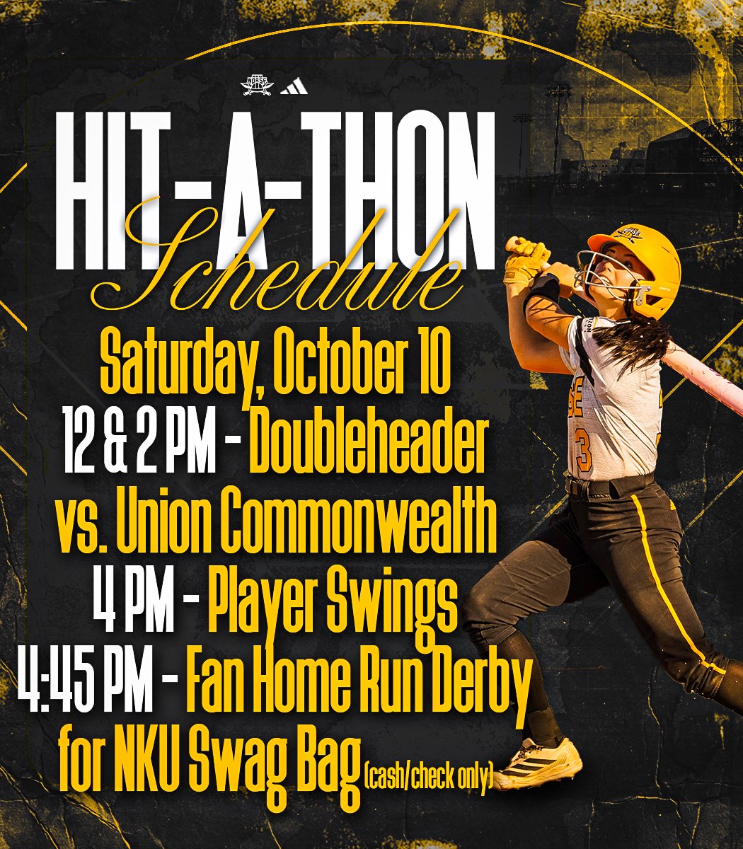 NKUNorseSB's tweet photo. Our Hit-A-Thon is coming up this Saturday! 

Register today at https://t.co/ACqPgivxst https://t.co/VHzugdUxdq