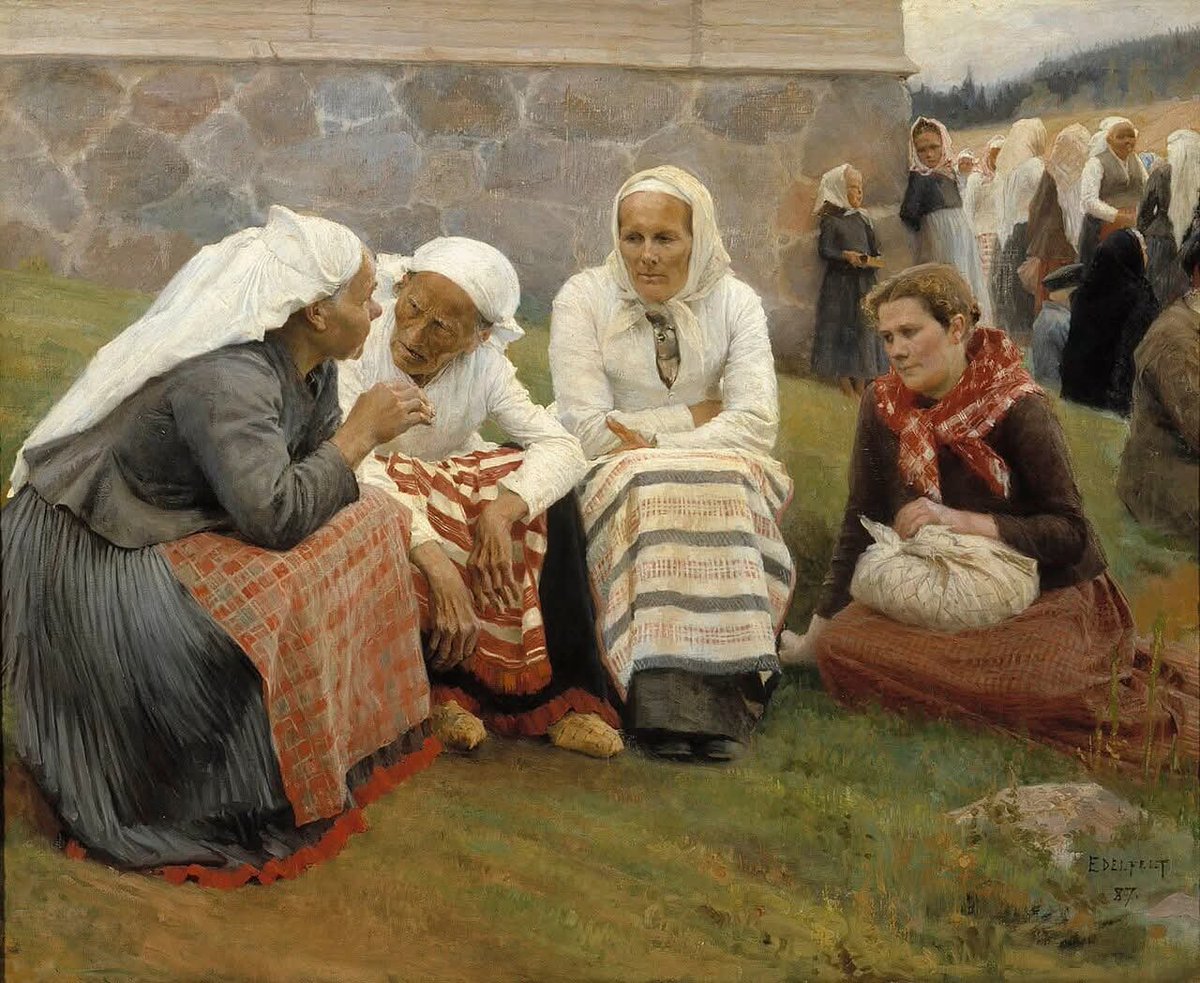 dinamittEros's tweet photo. Albert Edelfelt.
1854-1905. Pintor finlandés.
Mujeres delante de la iglesia de Ruokolahti. 1887. Helsinki.
Galería Nacional de Finlandia. https://t.co/OHiTuwVEDV